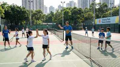 Junior group match play at Victoria Park