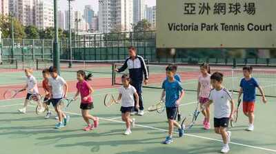 Junior group practicing at Victoria Park