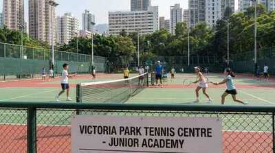 Junior boy and girl practicing during class at Victoria Park