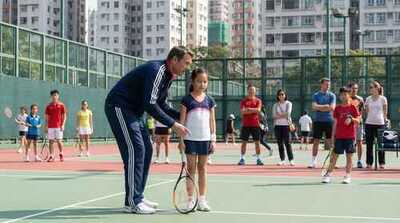Junior girl receiving coaching at Victoria Park